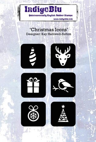 IndigoBlu Christmas Icons A6 Rubber Stamp (IND0197)