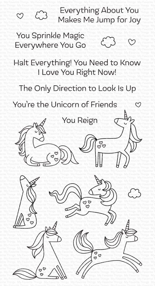 My Favorite Things Friendly Unicorns Clear Stamps (CS-534)