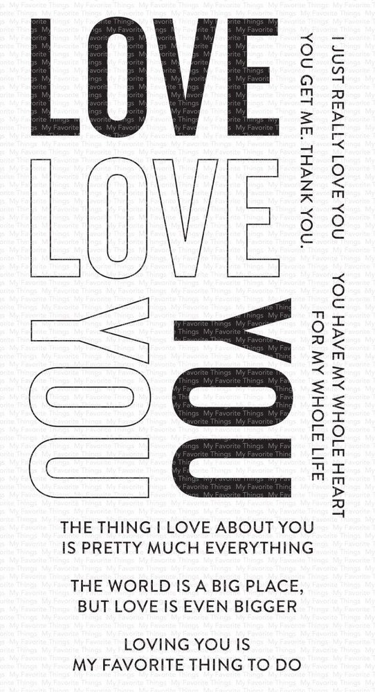 My Favorite Things Love You Big Time Clear Stamps (CS-537) My Favorite Things Love You Big Time Clear Stamps (CS-537)