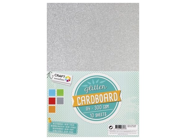 Craft Sensations Glitter Cardboard A4  300 Grams (CR0719/GE) Craft Sensations Glitter Cardboard A4  300 Grams (CR0719/GE)