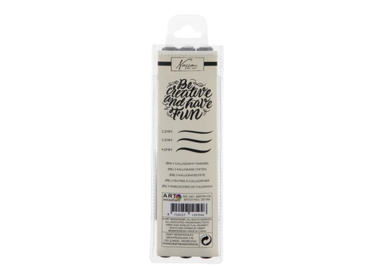 Art Sensations Calligraphy Markers 3 Stuks (AR0739/GE) Art Sensations Calligraphy Markers 3 Stuks (AR0739/GE)