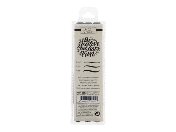 Art Sensations Calligraphy Markers 3 Stuks (AR0739/GE) Art Sensations Calligraphy Markers 3 Stuks (AR0739/GE)