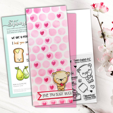 Polkadoodles Love Heart 2 Creative Stencil (PD8123)