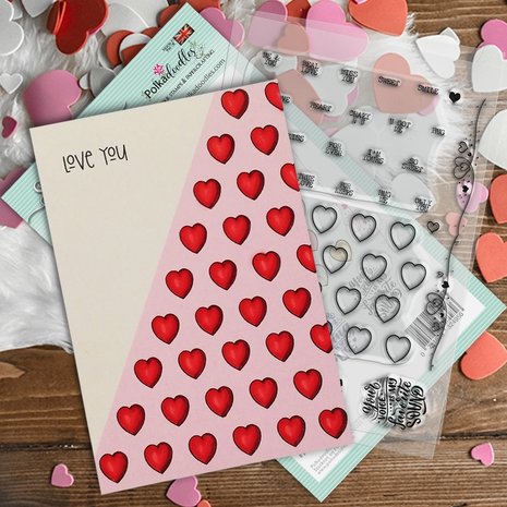 Polkadoodles Love Hearts Clear Stamps (PD8118) Polkadoodles Love Hearts Clear Stamps (PD8118)