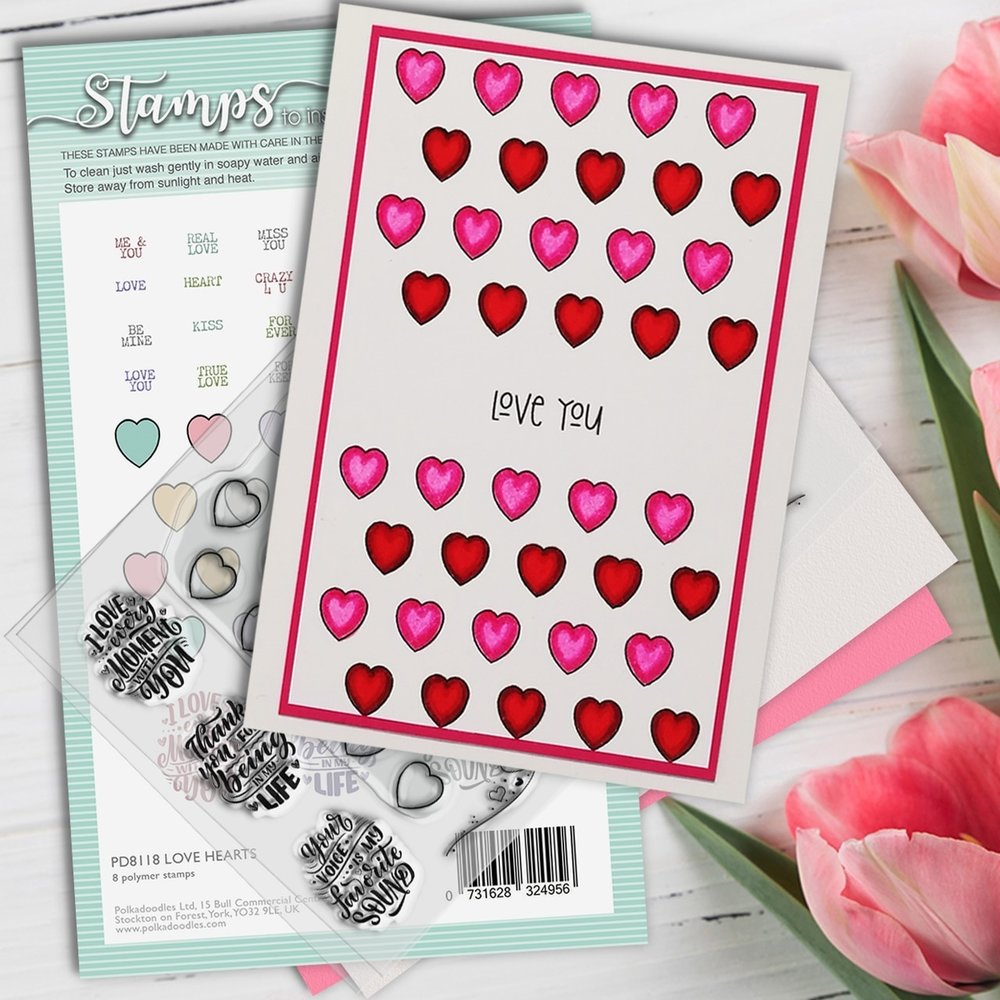 Polkadoodles Love Hearts Clear Stamps (PD8118) Polkadoodles Love Hearts Clear Stamps (PD8118)
