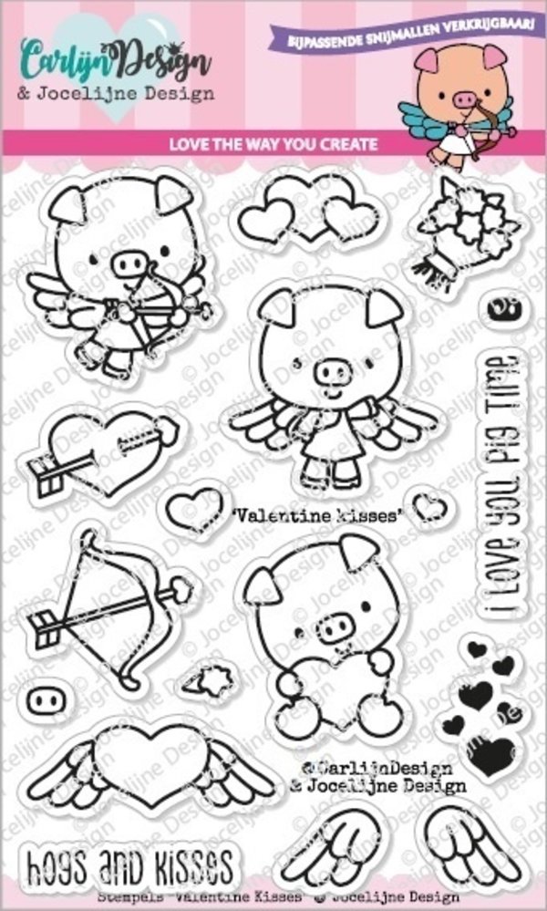 Carlijn Design Clear Stamps Valentine Kisses (CDJD-0001)