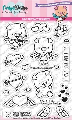 Carlijn Design Clear Stamps Valentine Kisses (CDJD-0001)