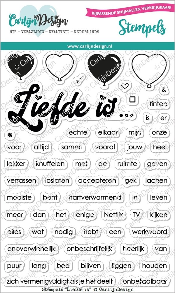 Carlijn Design Clear Stamps Liefde Is (CDST0058) Carlijn Design Clear Stamps Liefde Is (CDST0058)