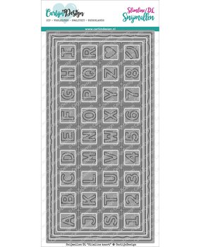 Carlijn Design Snijmal DL Slimline Kaart 4 Chocolade Alfabet (CDSN-0082)