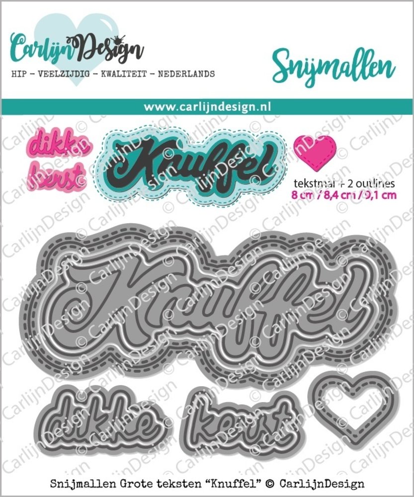 Carlijn Design Snijmal Grote Teksten Knuffel (CDSN-0077)