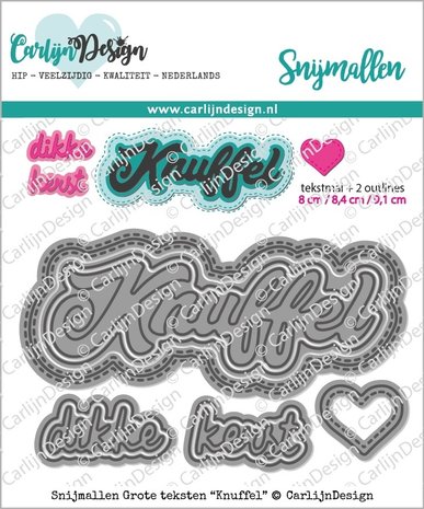 Carlijn Design Snijmal Grote Teksten Knuffel (CDSN-0077)