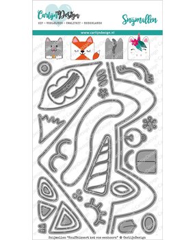 Carlijn Design Snijmal Knuffelkaart Kat Eenhoorn Vos (CDSN-0070) Carlijn Design Snijmal Knuffelkaart Kat Eenhoorn Vos (CDSN-0070)