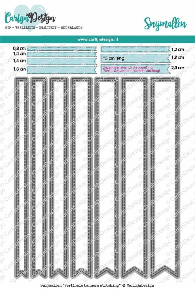 Carlijn Design Snijmal Verticale Banners Stitching (CDSN-0090) Carlijn Design Snijmal Verticale Banners Stitching (CDSN-0090)