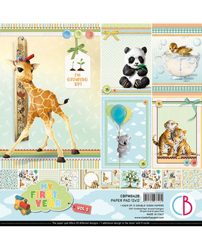 Ciao Bella Papercrafting My First Year 12x12 Inch Paper Pad (CBPM042B) Ciao Bella Papercrafting My First Year 12x12 Inch Paper Pad (CBPM042B)