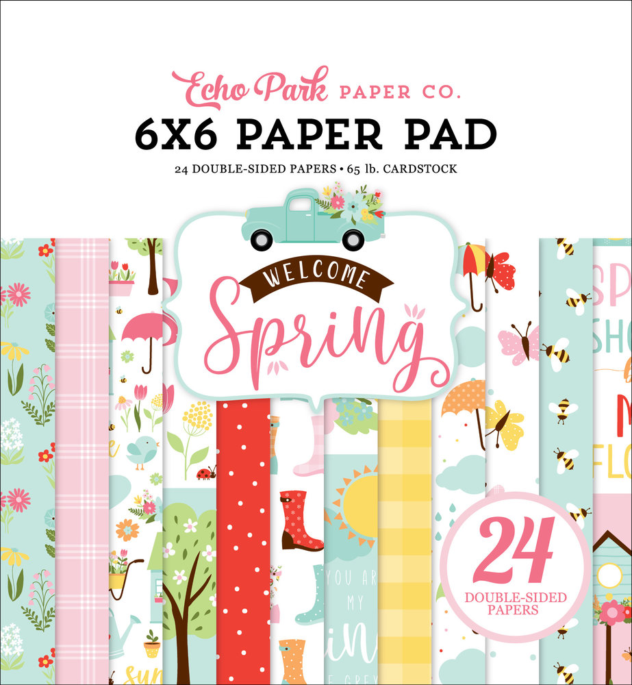 Echo Park Welcome Spring 6x6 Inch Paper Pad (WES235023) Echo Park Welcome Spring 6x6 Inch Paper Pad (WES235023)