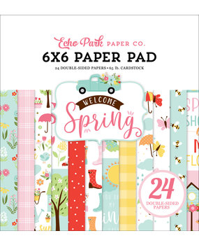 Echo Park Welcome Spring 6x6 Inch Paper Pad (WES235023) Echo Park Welcome Spring 6x6 Inch Paper Pad (WES235023)