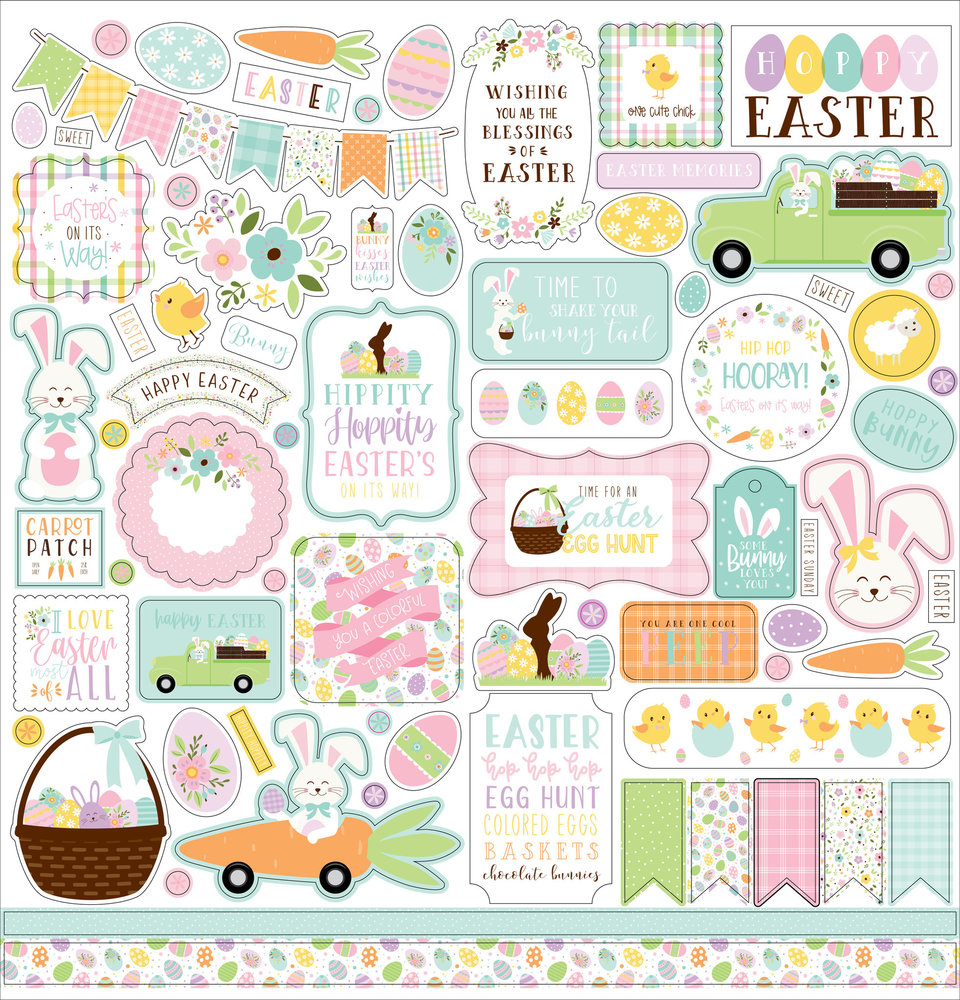 Echo Park Welcome Easter 12x12 Inch Element Sticker (WEE236014)