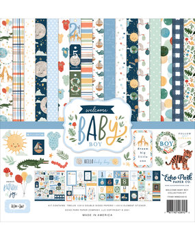 Echo Park Welcome Baby Boy 12x12 Inch Collection Kit (WBB234016) Echo Park Welcome Baby Boy 12x12 Inch Collection Kit (WBB234016)