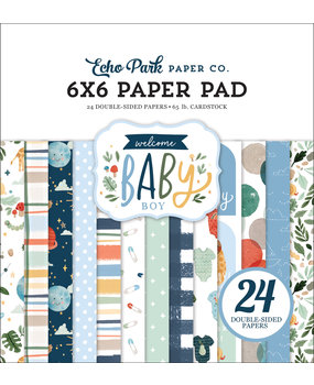 Echo Park Welcome Baby Boy 6x6 Inch Paper Pad (WBB234023)