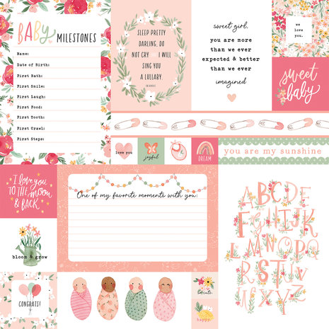 Echo Park Welcome Baby Girl 12x12 Inch Collection Kit (WBG233016)