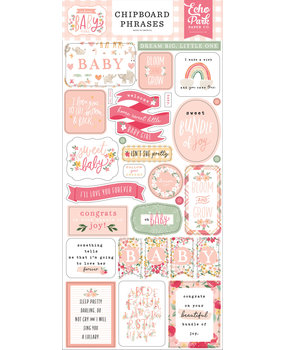 Echo Park Welcome Baby Girl 6x13 Inch Chipboard Phrases (WBG233022)