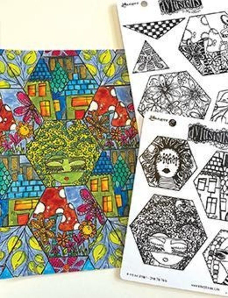 Ranger Dylusions A Head Start Cling Stamps (DYR 76766) Ranger Dylusions A Head Start Cling Stamps (DYR 76766)