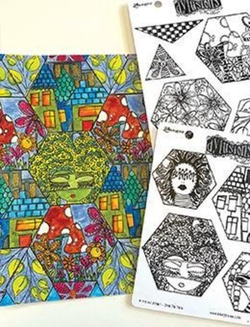 Ranger Dylusions A Head Start Cling Stamps (DYR 76766) Ranger Dylusions A Head Start Cling Stamps (DYR 76766)