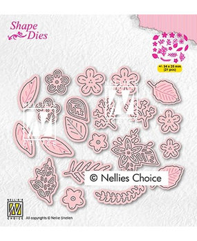 Nellie Snellen Snijmal Set of Flowers and Leaves (SD191) Nellie Snellen Snijmal Set of Flowers and Leaves (SD191)