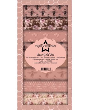 Paper Favourites Rose Gold Bee Slimline Paper Pack (PFS002)