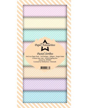 Paper Favourites Pastel Stribes Slimline Paper Pack (PFS003)