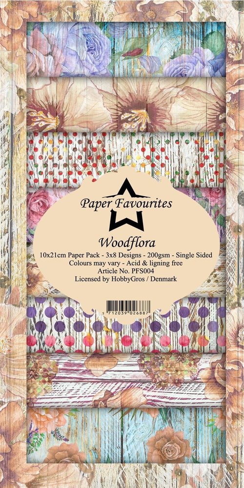 Paper Favourites Woodflora Slimline Paper Pack (PFS004)
