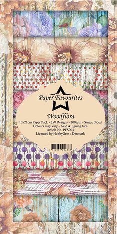 Paper Favourites Woodflora Slimline Paper Pack (PFS004)