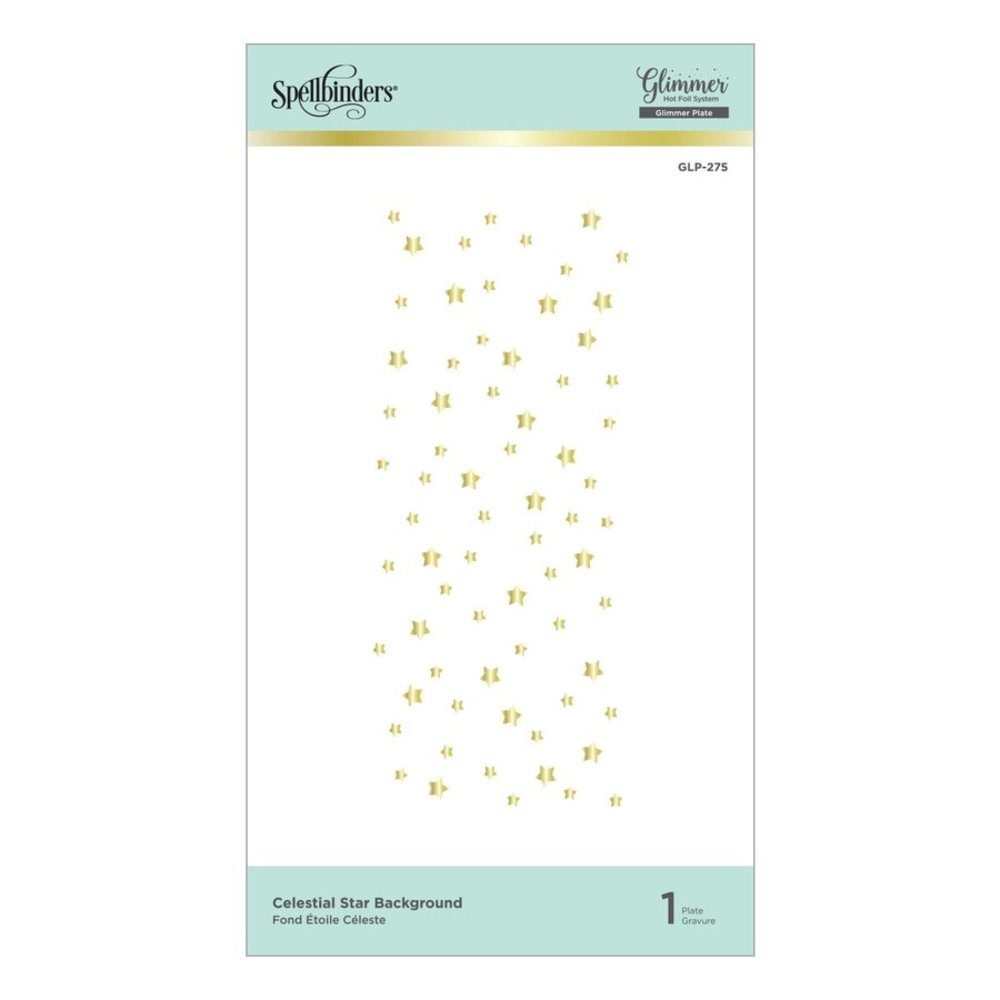 Spellbinders Celestial Star Background Glimmer Hot Foil Plate (GLP-275)