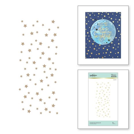 Spellbinders Celestial Star Background Glimmer Hot Foil Plate (GLP-275)