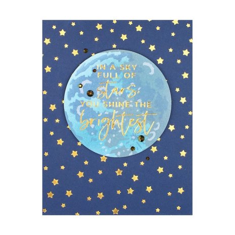 Spellbinders Celestial Star Background Glimmer Hot Foil Plate (GLP-275)