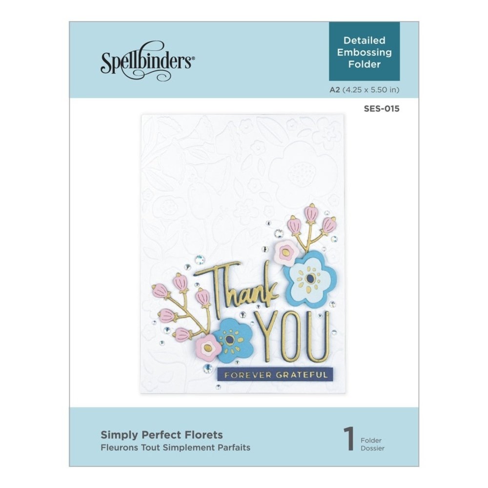 Spellbinders Simply Perfect Florets Embossing Folder (SES-015) Spellbinders Simply Perfect Florets Embossing Folder (SES-015)