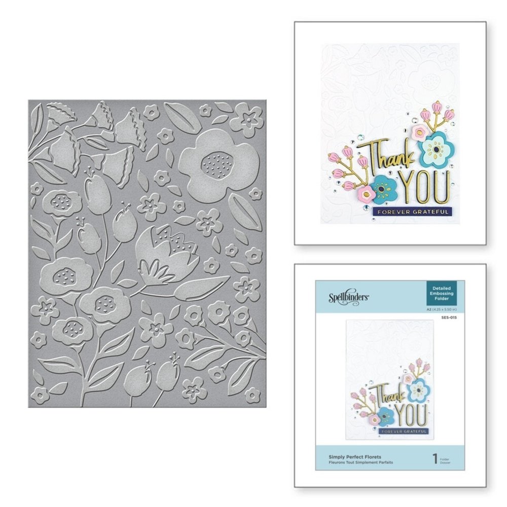 Spellbinders Simply Perfect Florets Embossing Folder (SES-015) Spellbinders Simply Perfect Florets Embossing Folder (SES-015)