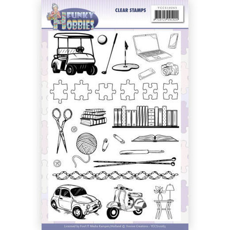 Yvonne Creations Funky Hobbies Clear Stamp Set (YCCS10063) Yvonne Creations Funky Hobbies Clear Stamp Set (YCCS10063)