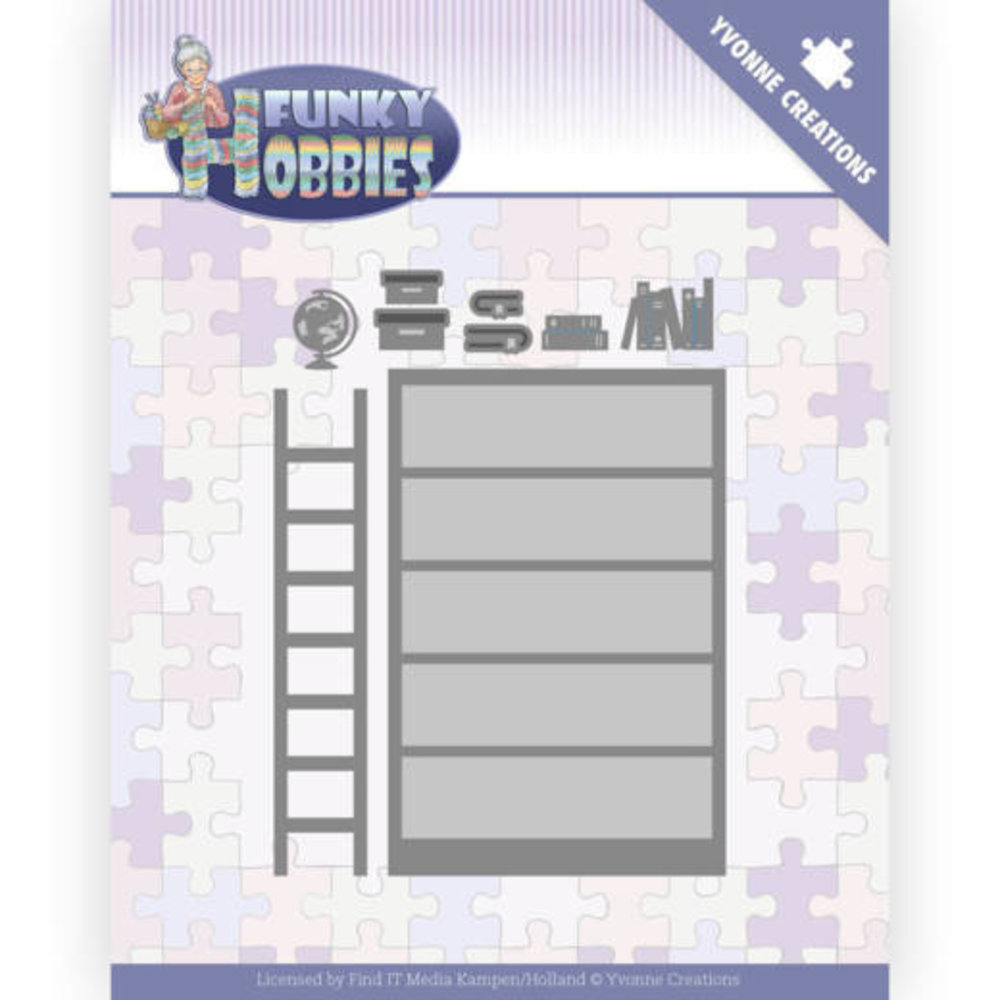 Yvonne Creations Funky Hobbies Bookcase Die (YCD10228) Yvonne Creations Funky Hobbies Bookcase Die (YCD10228)