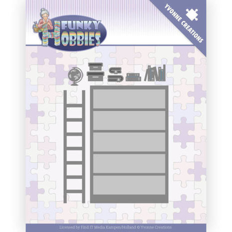 Yvonne Creations Funky Hobbies Bookcase Die (YCD10228) Yvonne Creations Funky Hobbies Bookcase Die (YCD10228)