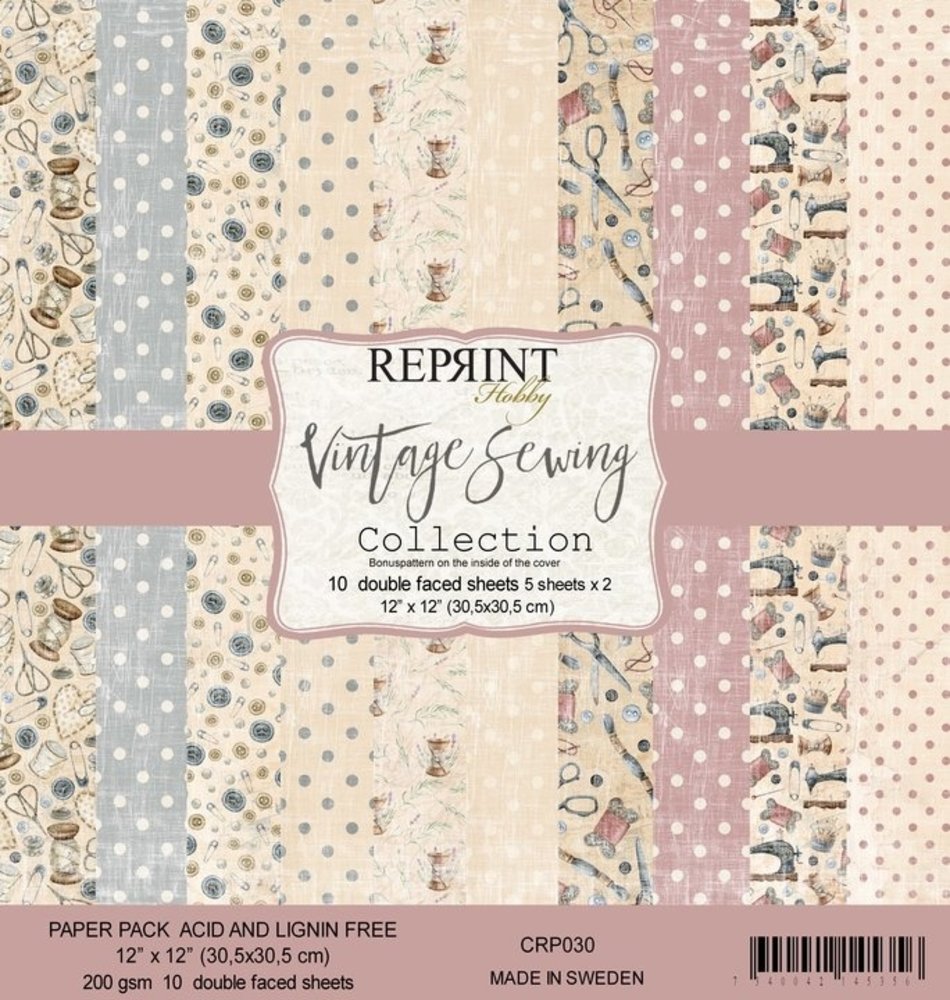 Reprint Vintage Sewing Collection 12x12 Inch Paper Pack (CRP030) Reprint Vintage Sewing Collection 12x12 Inch Paper Pack (CRP030)