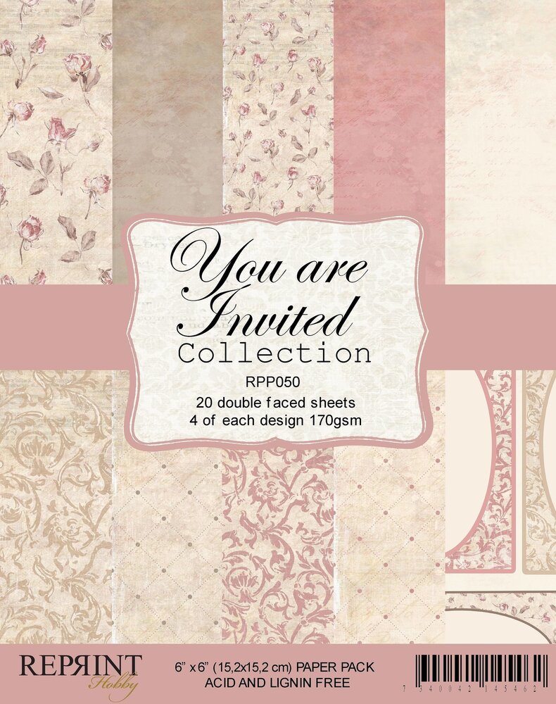Reprint You are Invited Collection 6x6 Inch Paper Pack (RPP050) Reprint You are Invited Collection 6x6 Inch Paper Pack (RPP050)