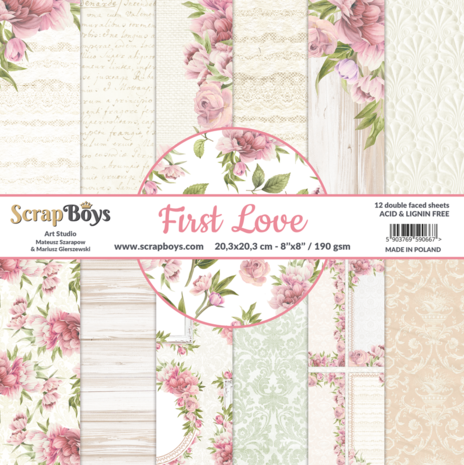 ScrapBoys First Love 8x8 Inch Paper Pad (FILO-10)