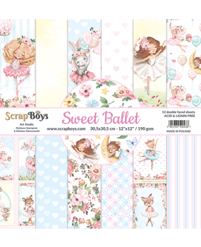 ScrapBoys Sweet Ballet 12x12 Inch Paper Set (SWBA-08) ScrapBoys Sweet Ballet 12x12 Inch Paper Set (SWBA-08)