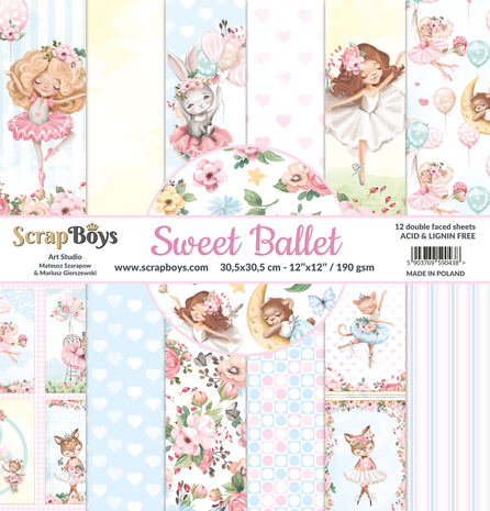 ScrapBoys Sweet Ballet 12x12 Inch Paper Set (SWBA-08)
