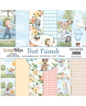ScrapBoys Best Friends 6x6 Inch Paper Pad (BEFR-09) ScrapBoys Best Friends 6x6 Inch Paper Pad (BEFR-09)