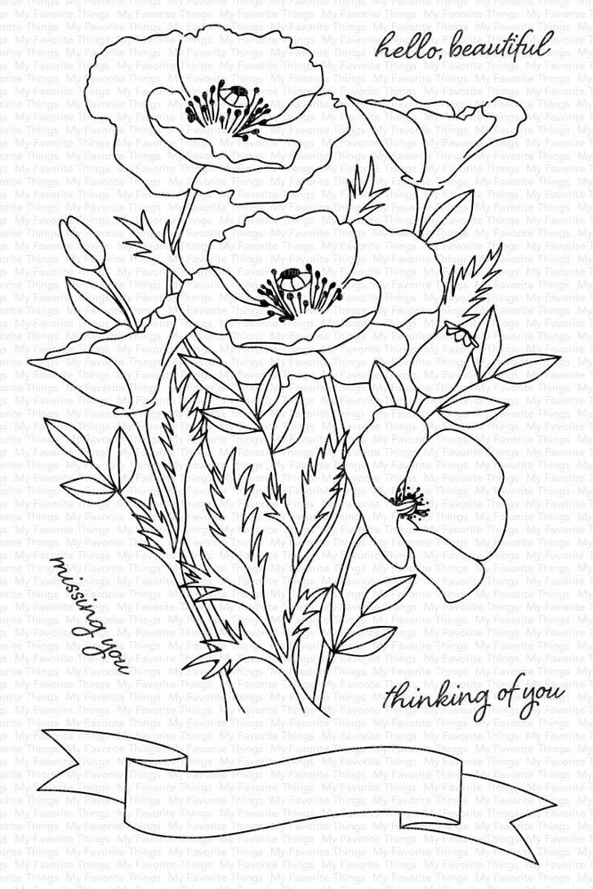 My Favorite Things Wild Poppies Clear Stamps (CS-547)