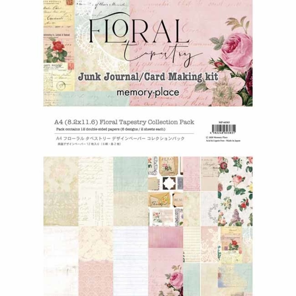 Memory Place Floral Tapestry A4 Paper Pack (MP-60383) Memory Place Floral Tapestry A4 Paper Pack (MP-60383)