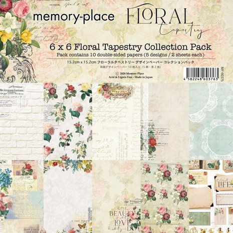 Memory Place Floral Tapestry 6x6 Inch Paper Pack (MP-60376) Memory Place Floral Tapestry 6x6 Inch Paper Pack (MP-60376)
