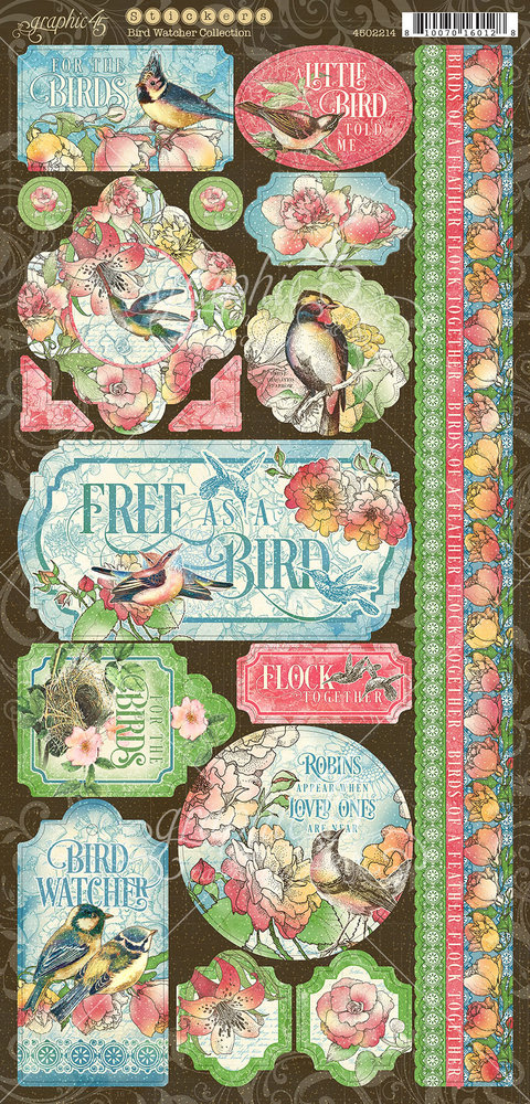 Graphic 45 Bird Watcher Stickers (4502214) Graphic 45 Bird Watcher Stickers (4502214)